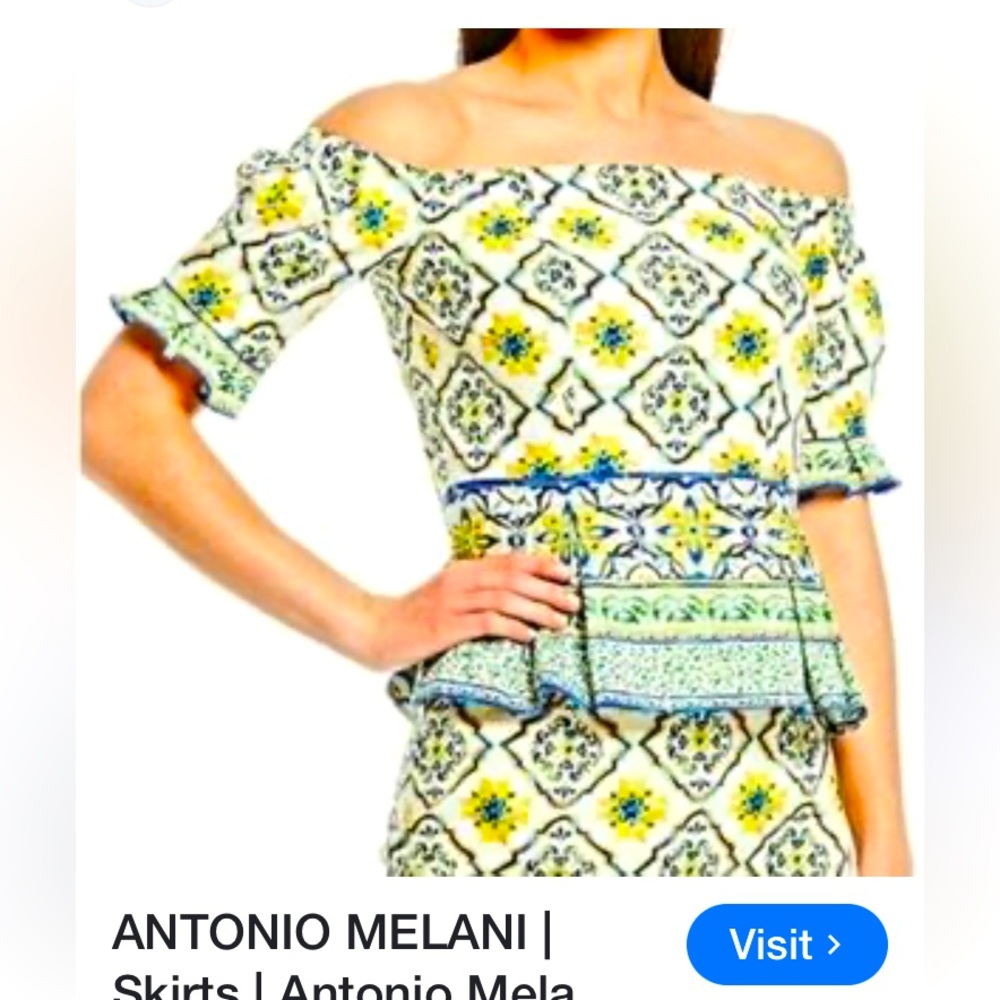 Antonio Melani NWT Citrus Strapless Blouse